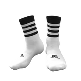 Kids GAA Midi Socks Black White Hoops