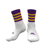 GAA Midi Socks Purple Amber Hoops