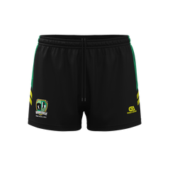 Millstreet Camogie Kids Playing Shorts Black Yellow Green 2401