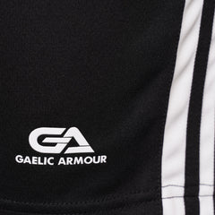 Kids GAA Official Match Shorts Black White