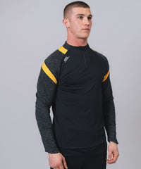 Culainn 1/4 Zip Black Marl Amber