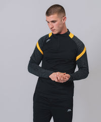 Culainn 1/4 Zip Black Marl Amber