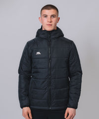 Hooded Padded Black Jacket