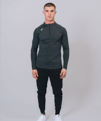 Core 1/4 Zip Black Marl