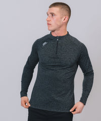 Core 1/4 Zip Black Marl