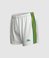 GAA Official Match Shorts White Green Amber