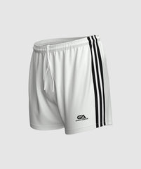 Kids GAA Official Match Shorts White Black