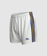 GAA Official Match Shorts White Royal Amber