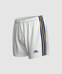 Kids GAA Official Match Shorts White Royal Amber