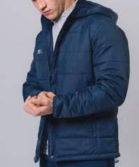 Cahir Hooded Padded Navy Jacket