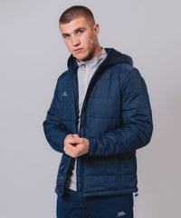 Cahir Hooded Padded Navy Jacket