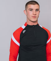 Culainn 1/4 Zip Black Red White