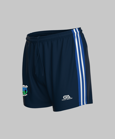 Ballina Camogie Kids Shorts Navy Royal White