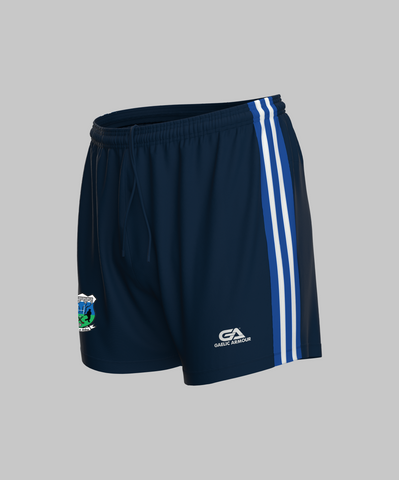 Ballina Camogie Kids Shorts Navy Royal White