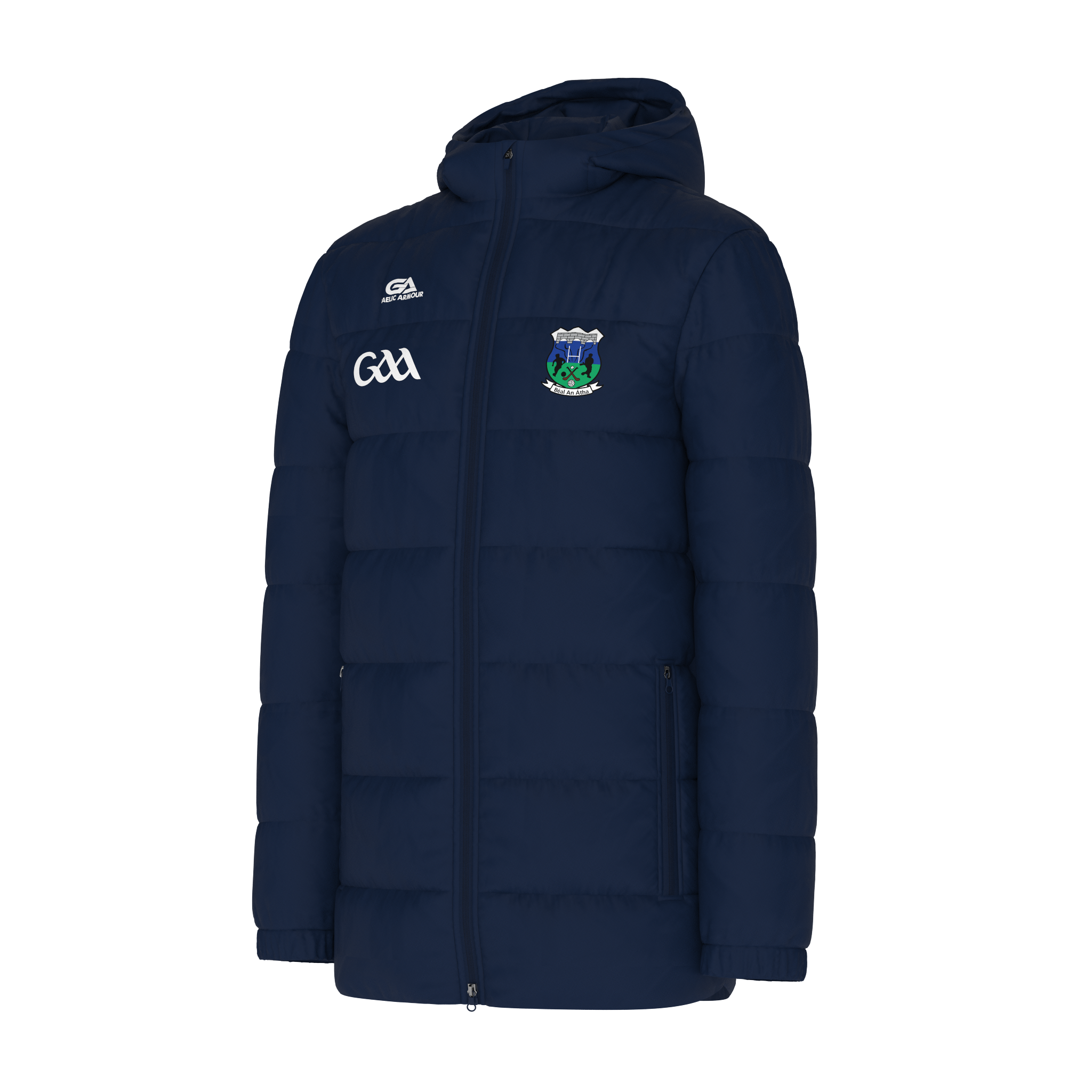 Ballina GAA Hooded Padded Navy Jacket