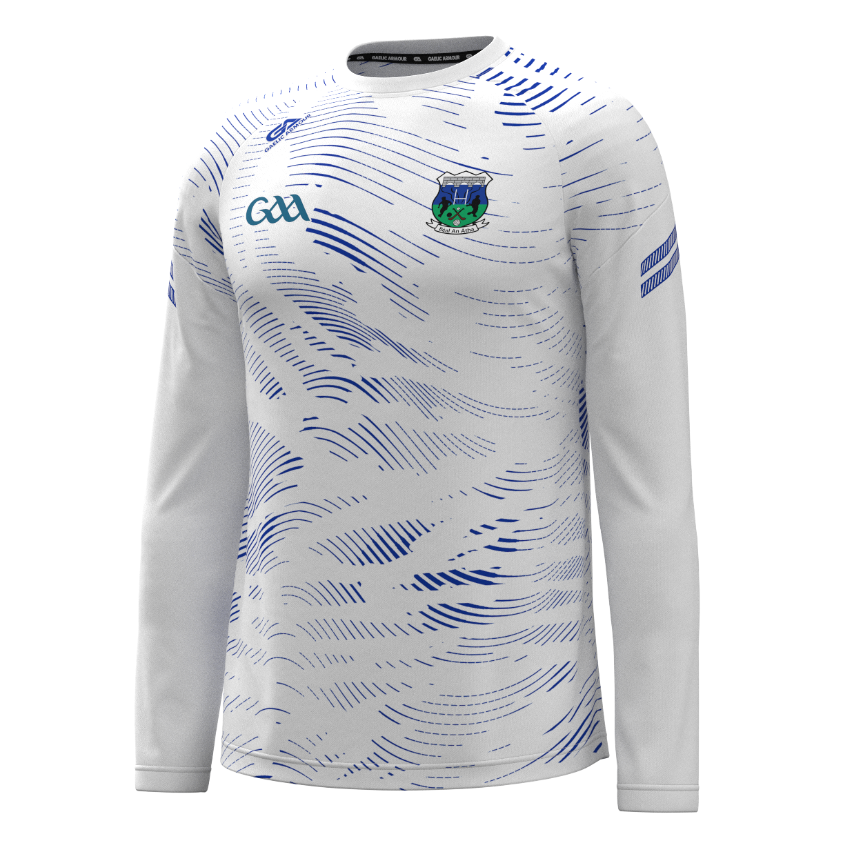 Ballina GAA long sleeve white warm up top 2501
