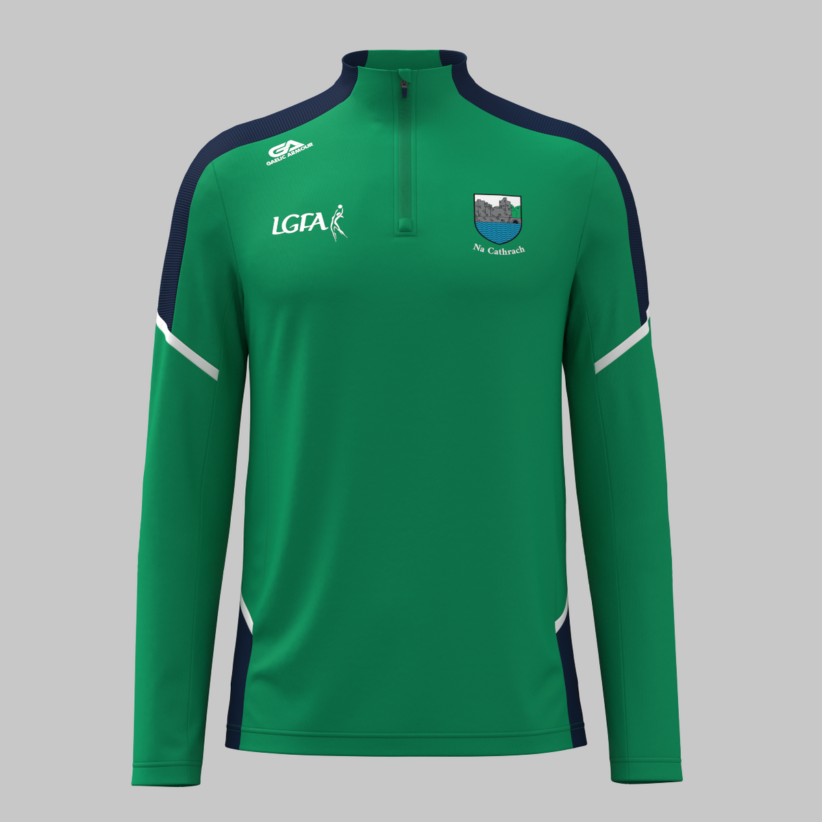 Cahir LGFA Adults Green Revive Half zip