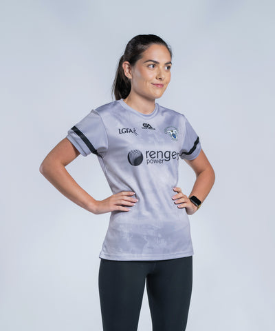Clare LGFA Training Jersey Ladies Fit Silver