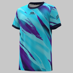 Cyan Purple Kids Training jersey 2504