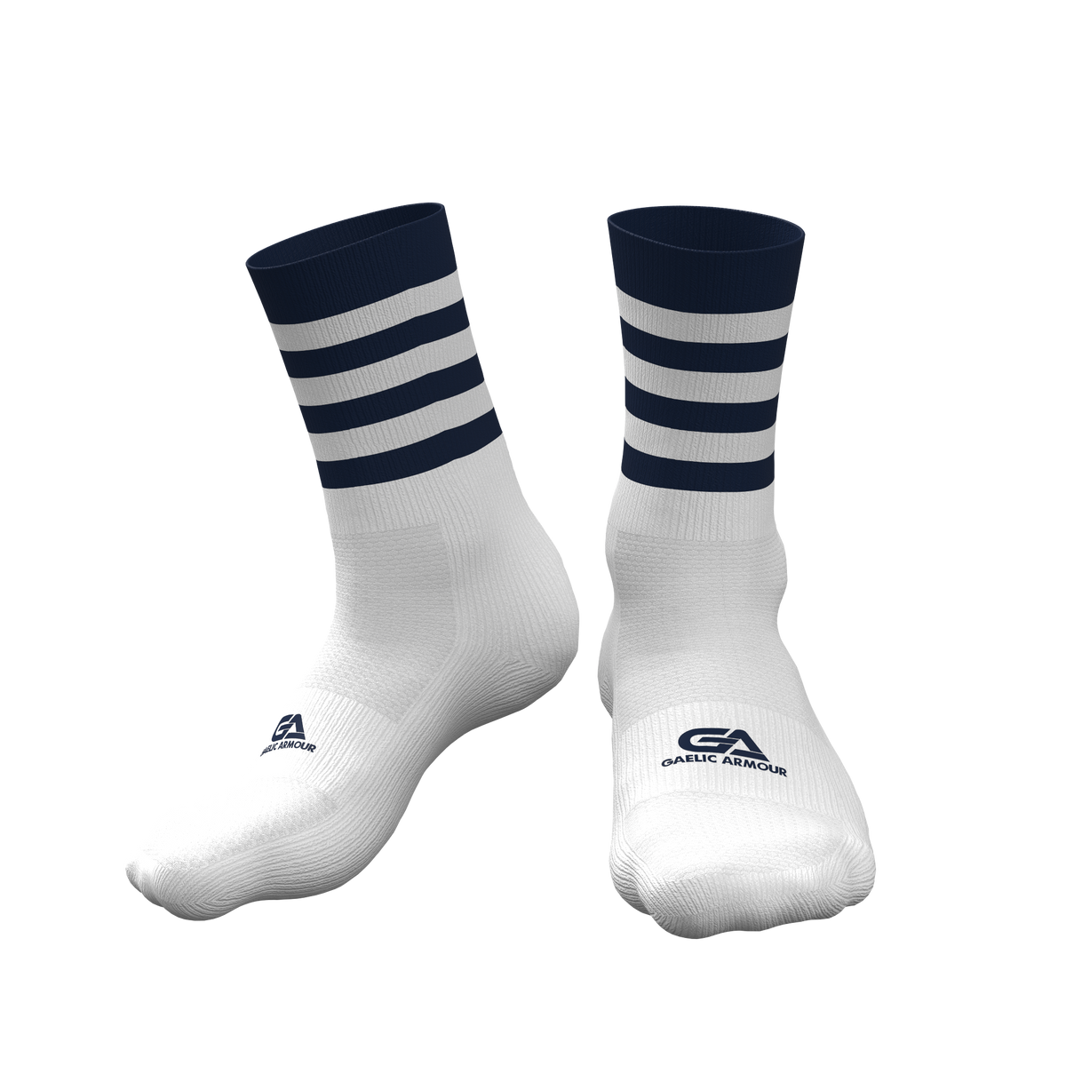 GAA Midi Socks Navy White Hoops