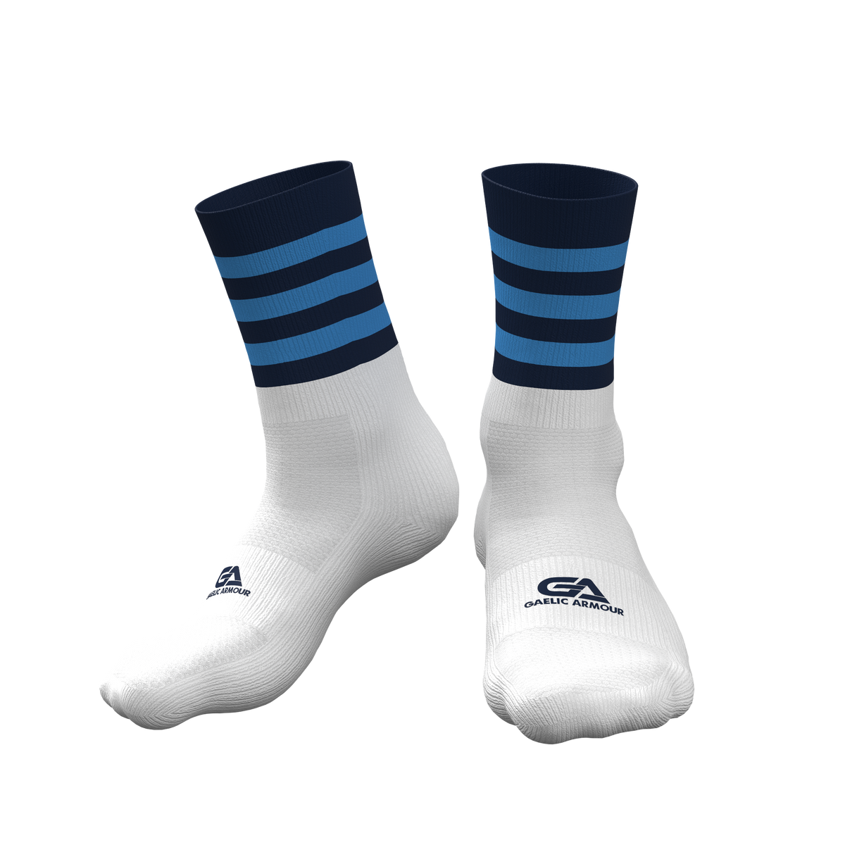 GAA Midi Socks Navy Sky Hoops