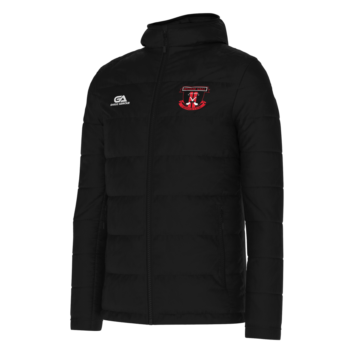 Moneygall Camogie Hooded Padded Black Jacket