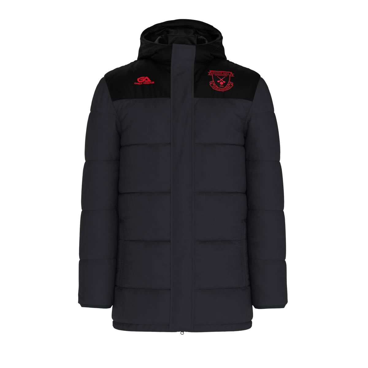 Moneygall GAA Hooded Padded Parka Charcoal Black
