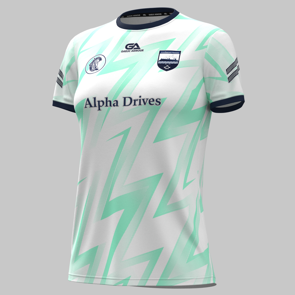 Tipperary Camogie Training Jersey Ladies Fit White Mint