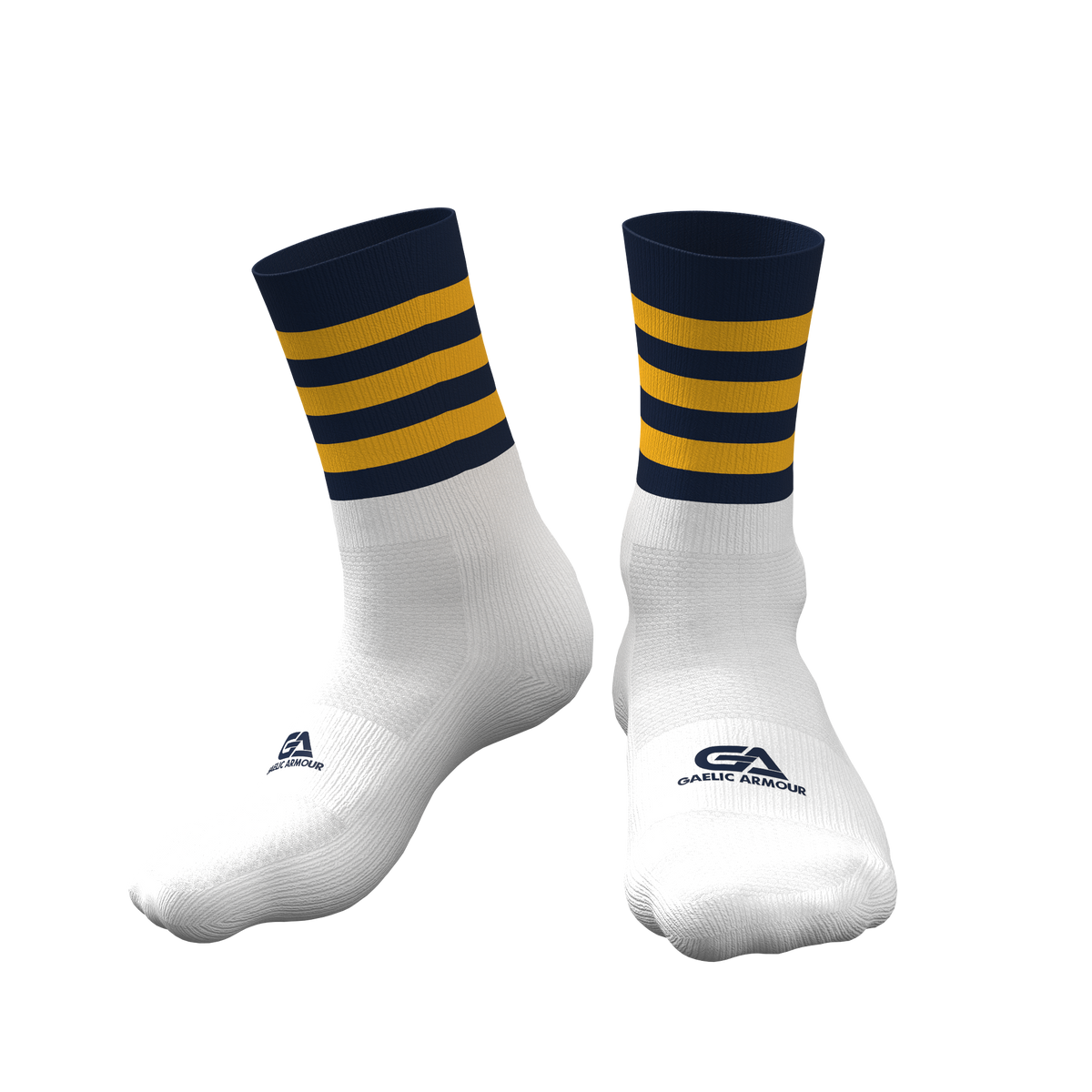 Tipperary Socks Navy Amber Hoops