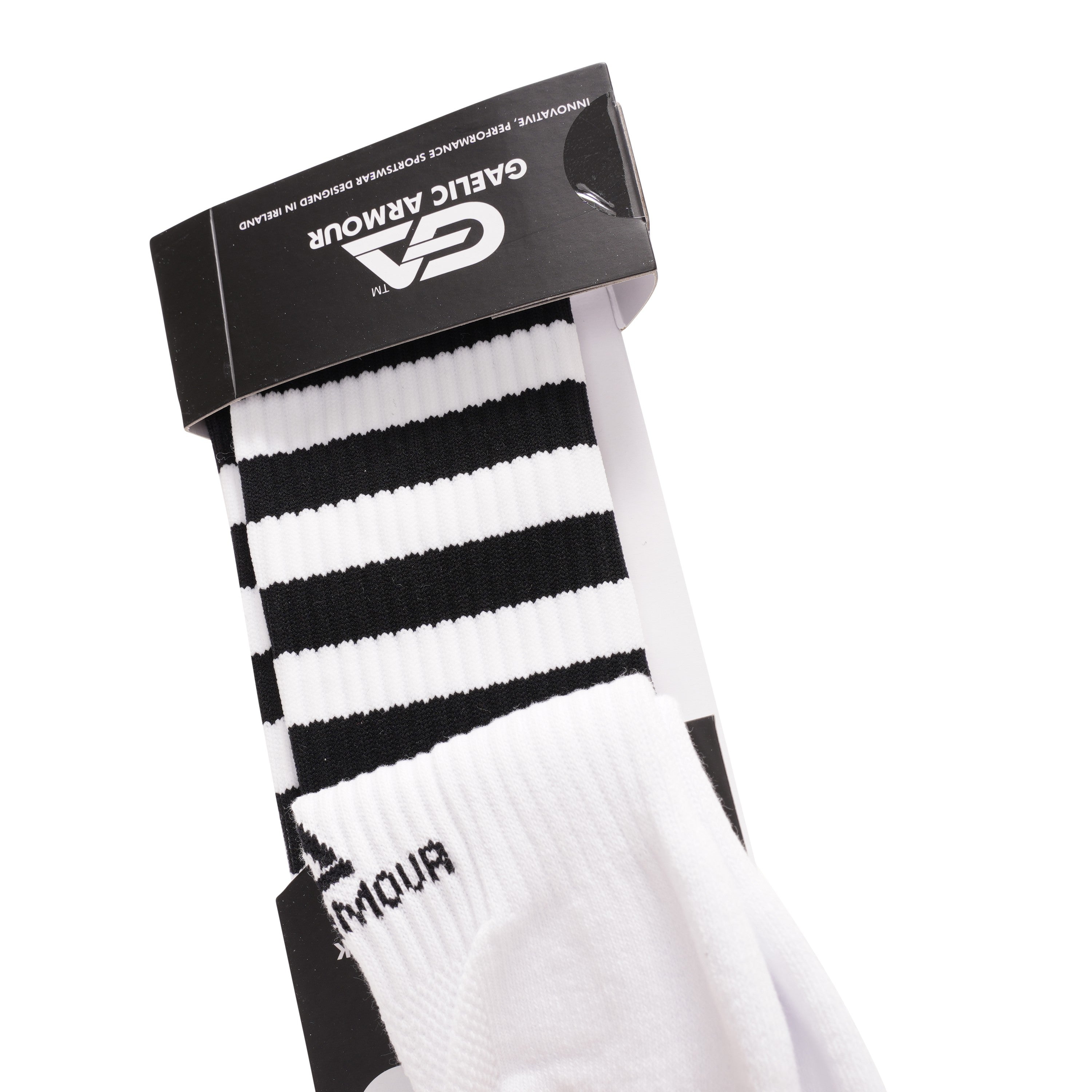 GAA Midi Socks Black White Hoops