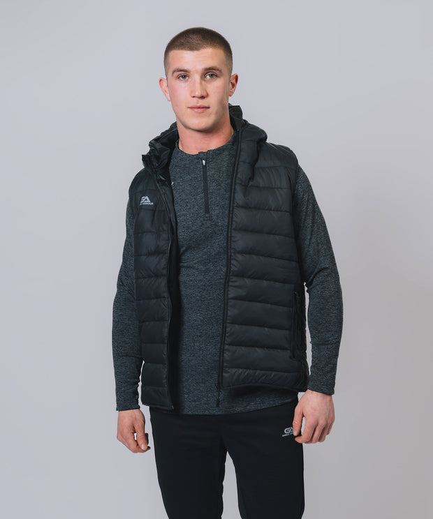 Core Black Hooded Gilet