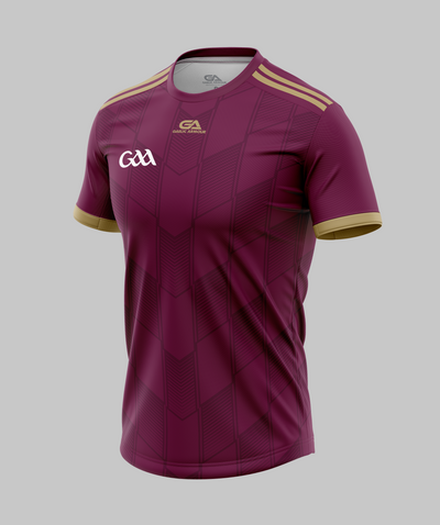 Kids GAA Training Jersey 2204 Maroon Gold