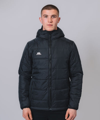Hooded Padded Black Jacket