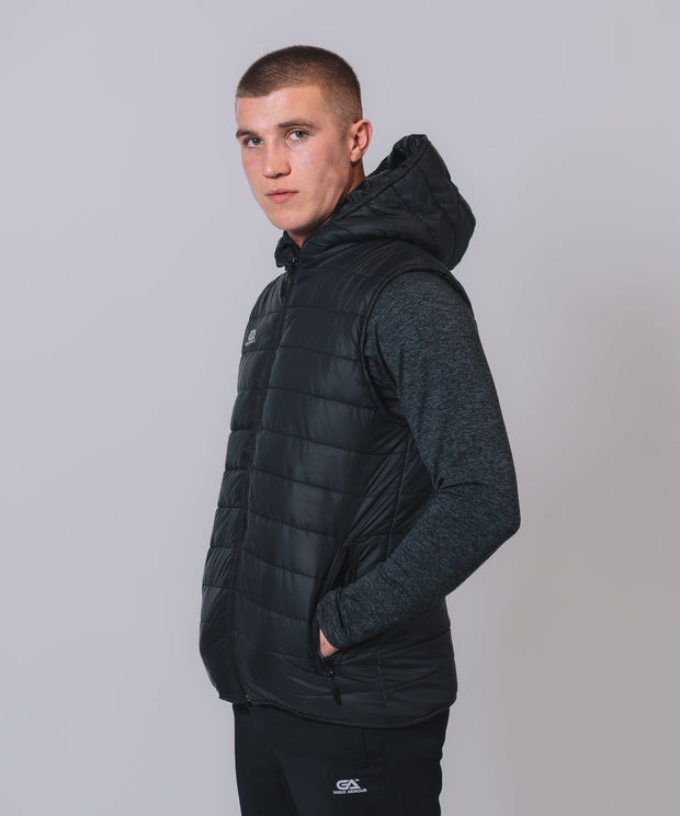 Core Black Hooded Gilet