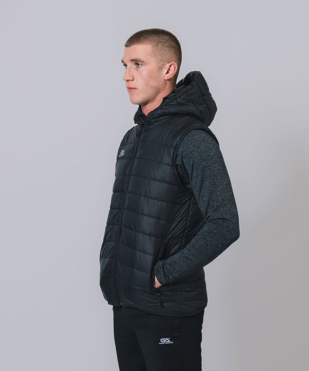 Core Black Hooded Gilet