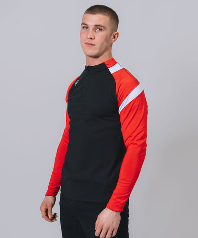 Culainn 1/4 Zip Black Red White