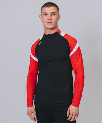 Culainn 1/4 Zip Black Red White