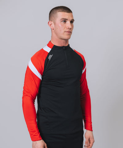 Culainn 1/4 Zip Black Red White