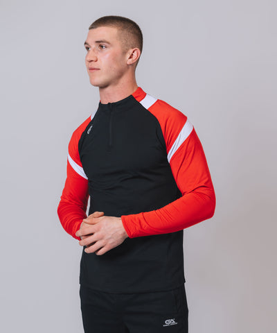Culainn 1/4 Zip Black Red White
