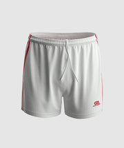 Kids GAA Official Match Shorts White Red
