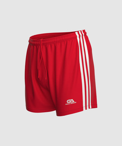 Kids GAA Official Match Shorts Red White
