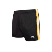 GAA Official Match Shorts Black Amber