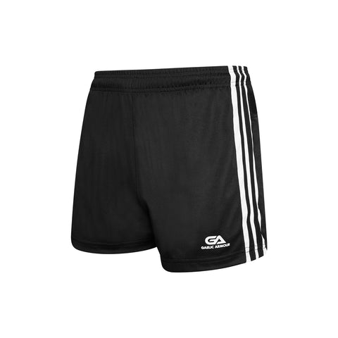 GAA Official Match Shorts Black White