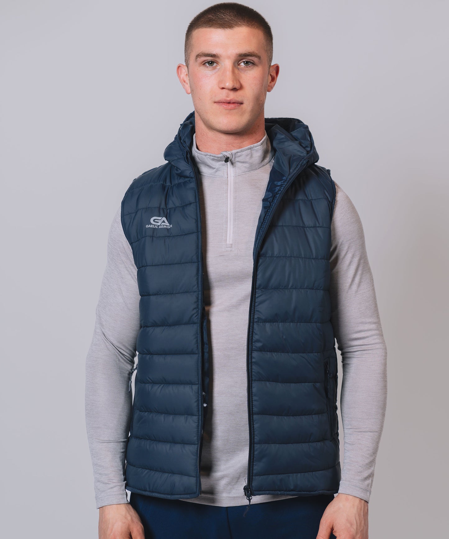 Core Navy Hooded Gilet