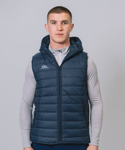 Kids Core Navy Hooded Gilet