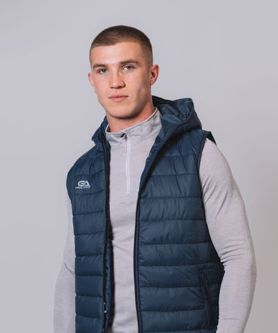 Kids Core Navy Hooded Gilet