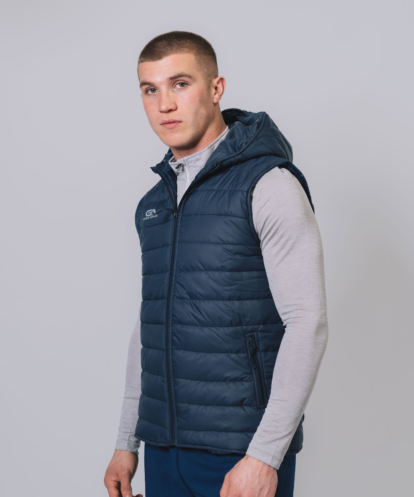 Core Navy Hooded Gilet