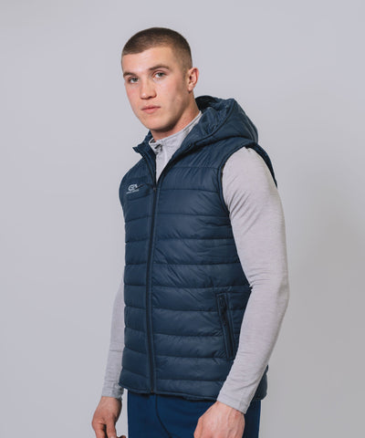 Kids Core Navy Hooded Gilet