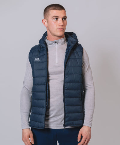Kids Core Navy Hooded Gilet