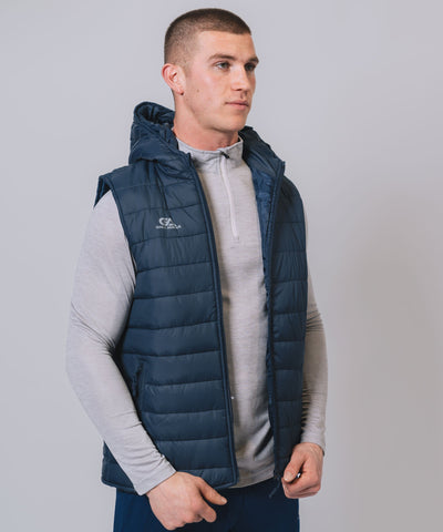 Kids Core Navy Hooded Gilet